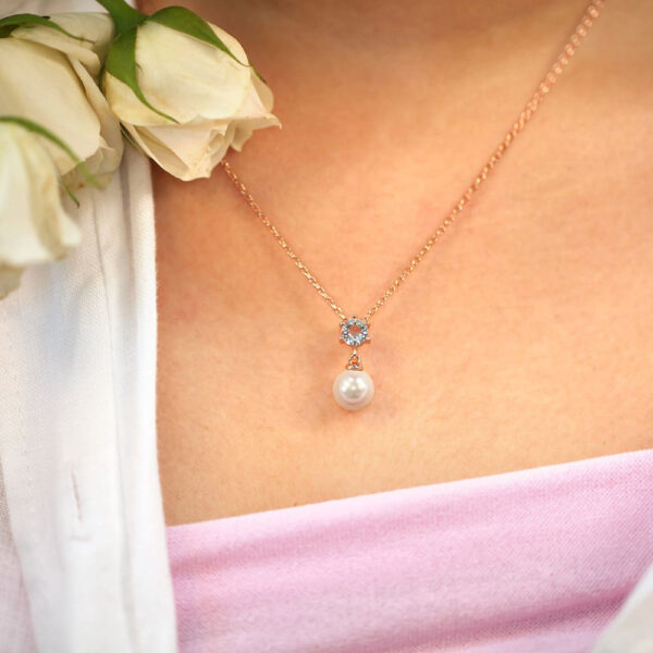 Margaux Necklace Embellished with SWAROVSKI® Crystal Pearls and SWAROVSKI® Crystals - Image 5
