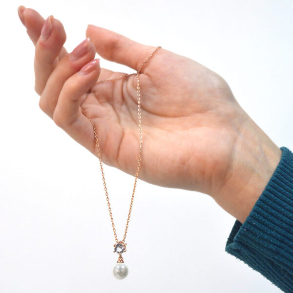 Margaux Necklace Embellished with SWAROVSKI® Crystal Pearls and SWAROVSKI® Crystals - Image 4