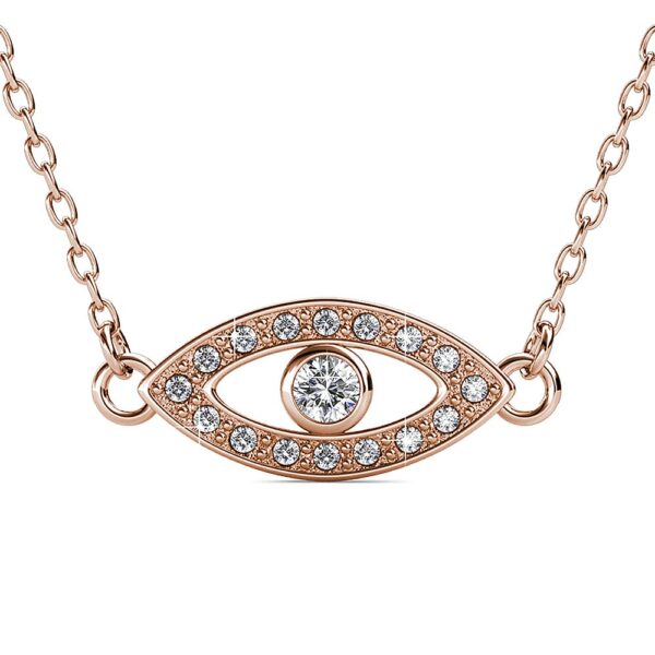 Rose Gold Eye On You Pendant Necklace Embellished with Crystals from SWAROVSKI®