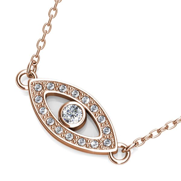 Rose Gold Eye On You Pendant Necklace Embellished with Crystals from SWAROVSKI® - Image 3