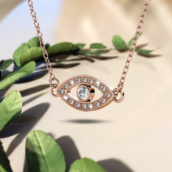 Rose Gold Eye On You Pendant Necklace Embellished with Crystals from SWAROVSKI® - Image 4
