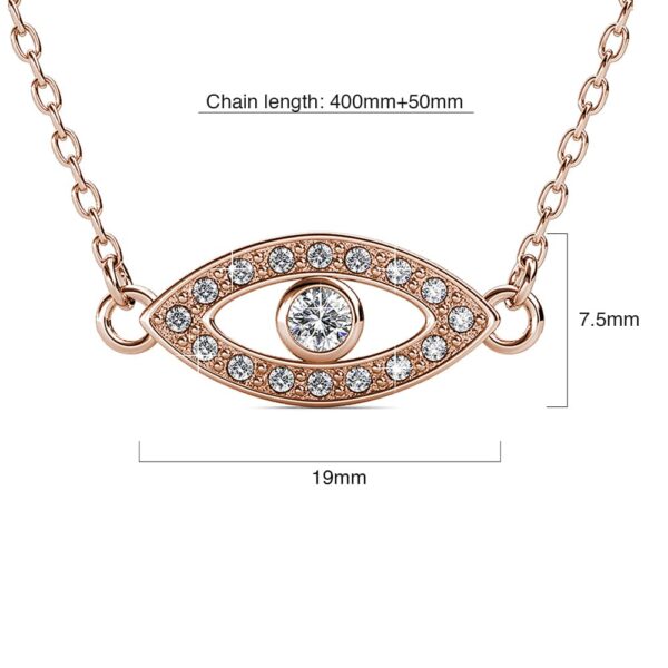 Rose Gold Eye On You Pendant Necklace Embellished with Crystals from SWAROVSKI® - Image 6
