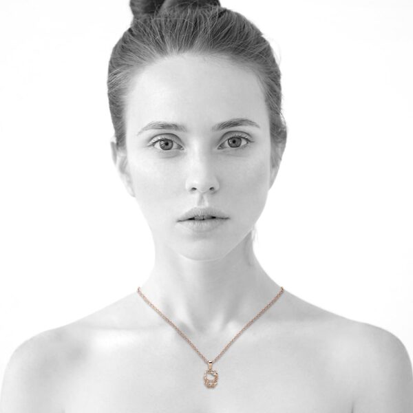 Hello Kitty Pendant Necklace in Rose Gold Embellished with SWAROVSKI® Crystals - Image 3