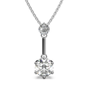 Divine Crystal Long Pendant Necklace in White Gold Embellished with Crystals from SWAROVSKI®