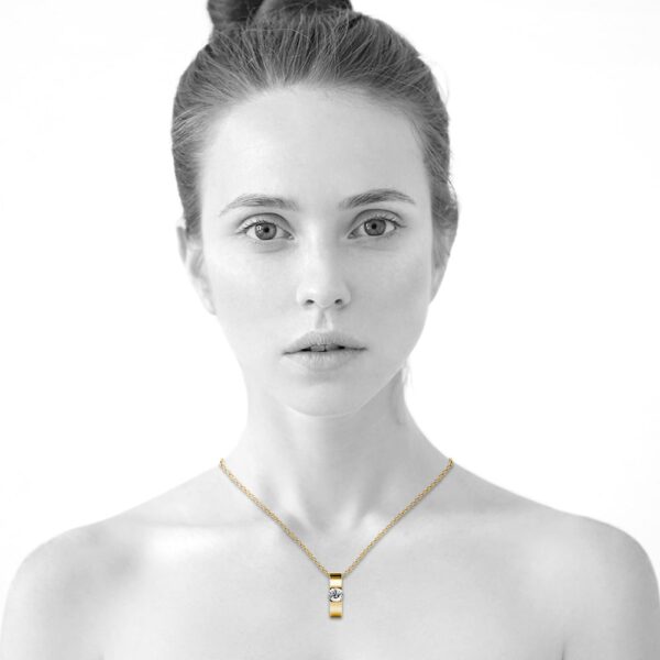 Shine Bright Pendant Necklace in Gold Embellished with SWAROVSKI® Crystals - Image 4