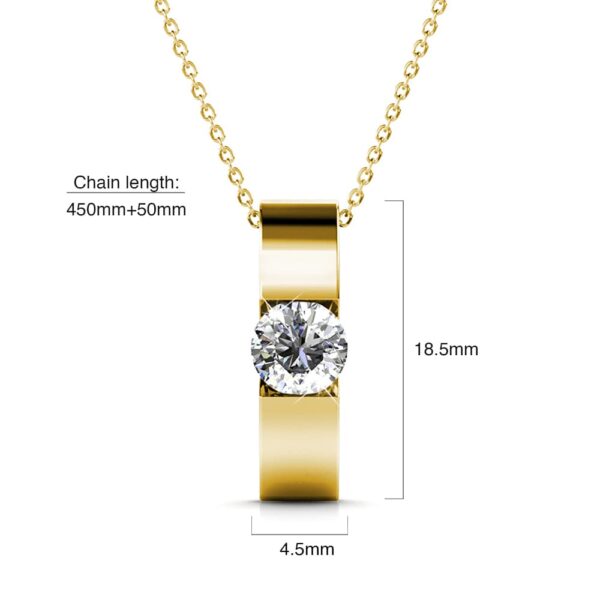 Shine Bright Pendant Necklace in Gold Embellished with SWAROVSKI® Crystals - Image 5
