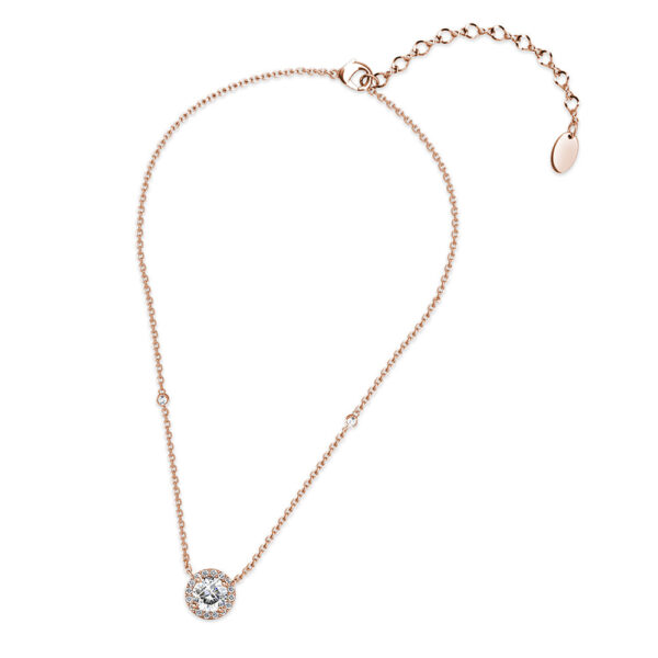 Sacred Circle Necklace Embellished with Crystals from SWAROVSKI® in Rose Gold - Image 3