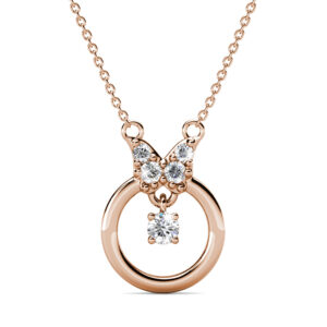 A Thousand Butterfly Necklace Embellished with Crystals from SWAROVSKI® in Rose Gold