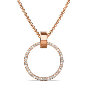 Orbit of Charm Necklace Embellished with SWAROVSKI® Crystal in Rose Gold