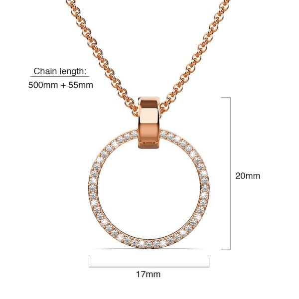 Orbit of Charm Necklace Embellished with SWAROVSKI® Crystal in Rose Gold - Image 5