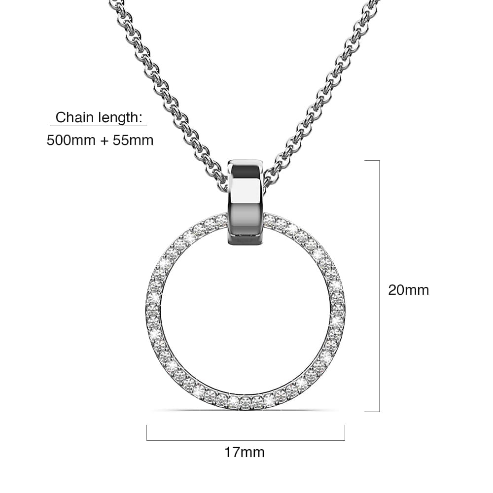Orbit of Charm Necklace Embellished with SWAROVSKI® Crystal in White Gold - Image 5