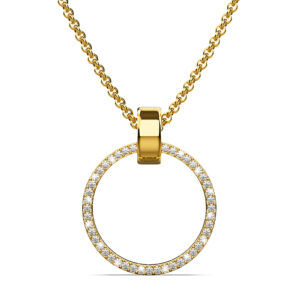 Orbit of Charm Necklace Embellished with SWAROVSKI® Crystal in Gold