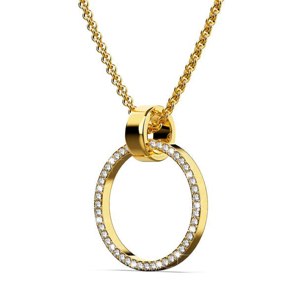Orbit of Charm Necklace Embellished with SWAROVSKI® Crystal in Gold - Image 2