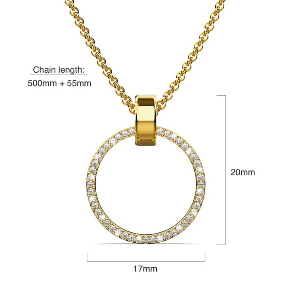Orbit of Charm Necklace Embellished with SWAROVSKI® Crystal in Gold - Image 5