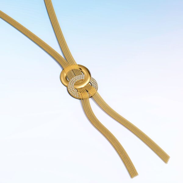 Horizons Long Necklace Embellished with SWAROVSKI® Crystals - Image 2