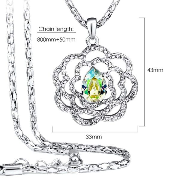Mirage Cosmic Gold Long Necklace Embellished with SWAROVSKI® Crystals - Image 2