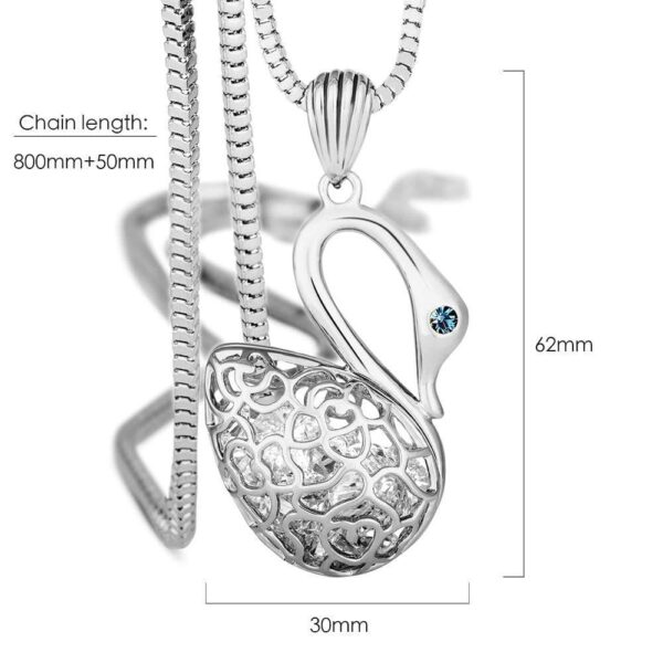 Swan Lake Long Necklace Embellished with SWAROVSKI® Crystals - Image 2