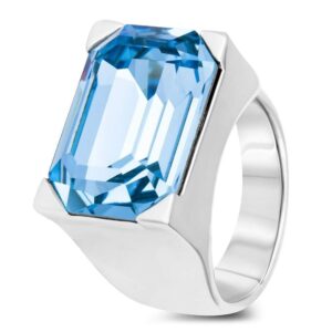 Clio Cocktail Ring Blue Embellished with SWAROVSKI® Crystals