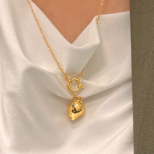 Strawberry Gold Charm Necklace - Image 3