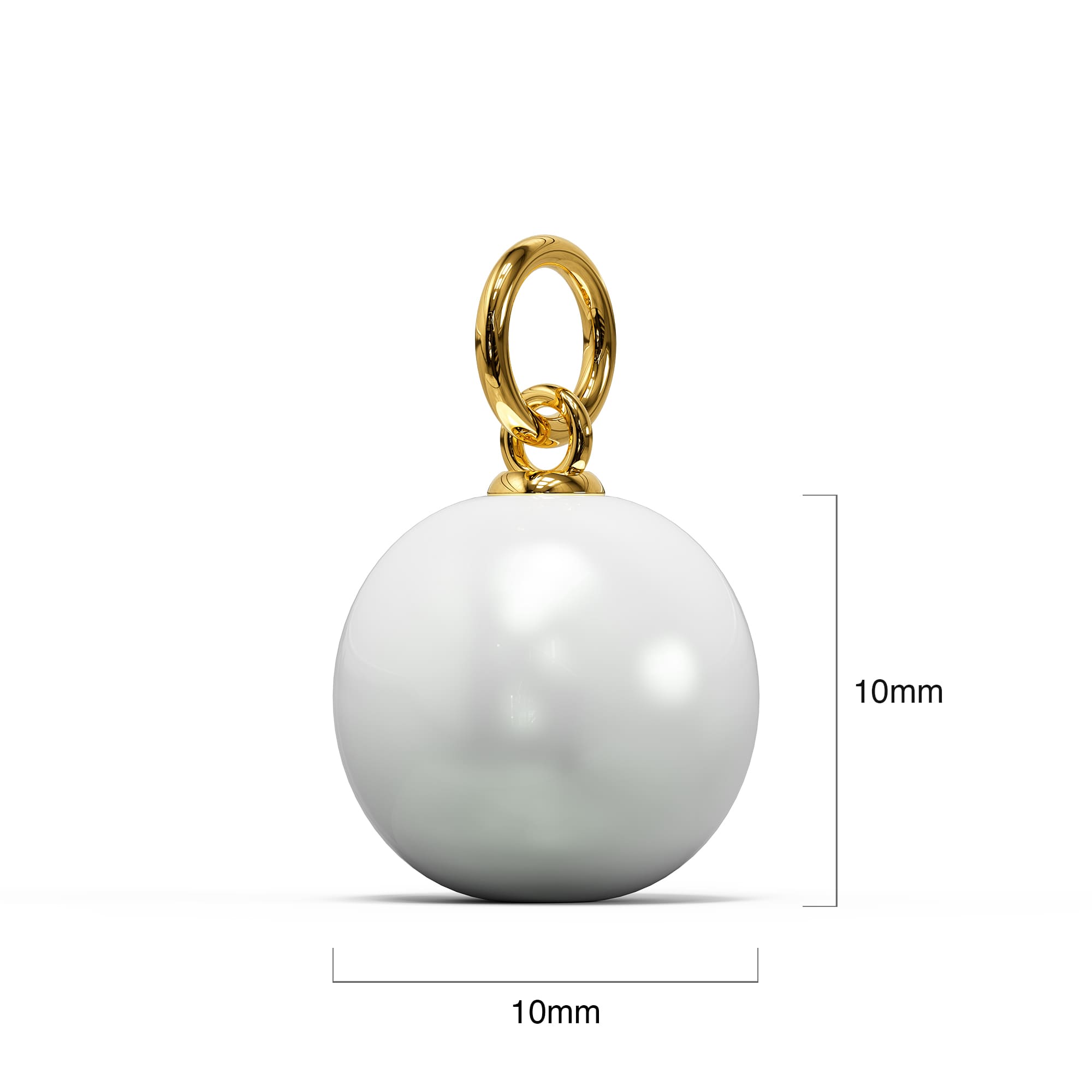 Pearl Trio Gold Clasp Charm Necklace - Image 5