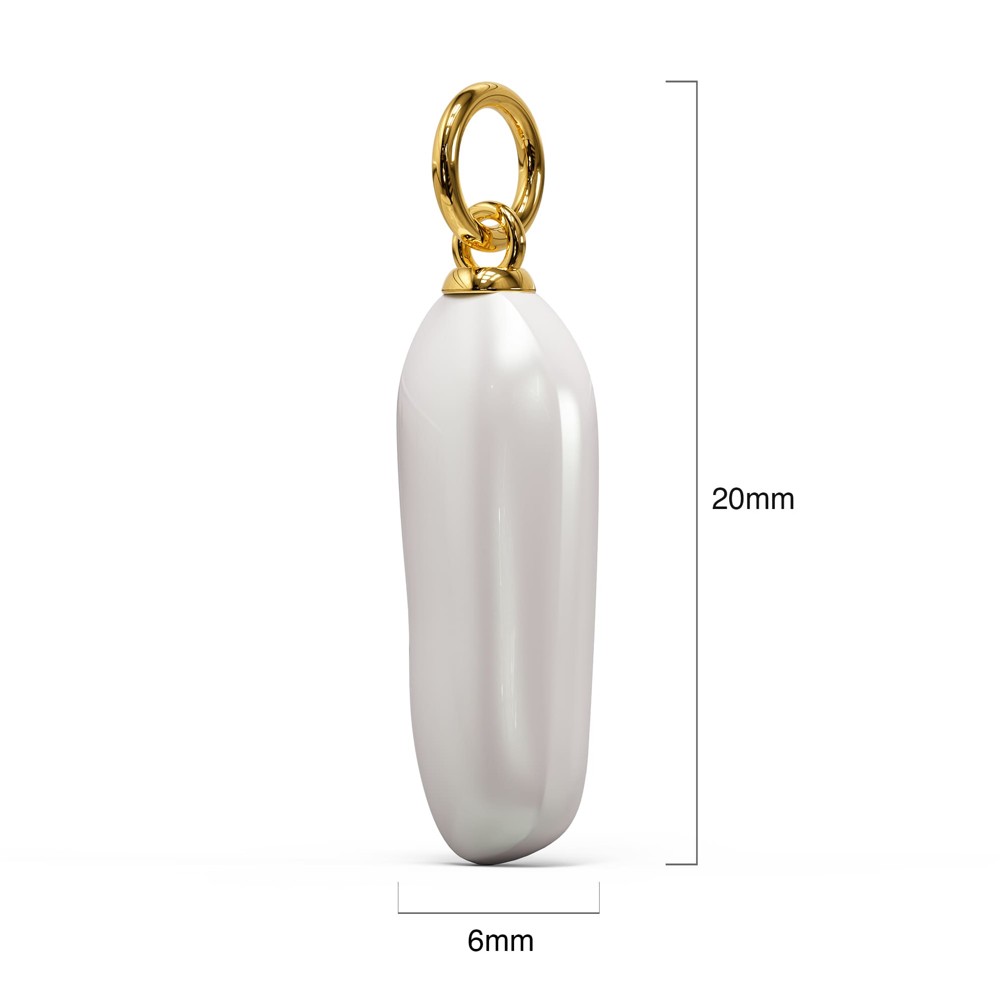 Pearl Trio Gold Clasp Charm Necklace - Image 6