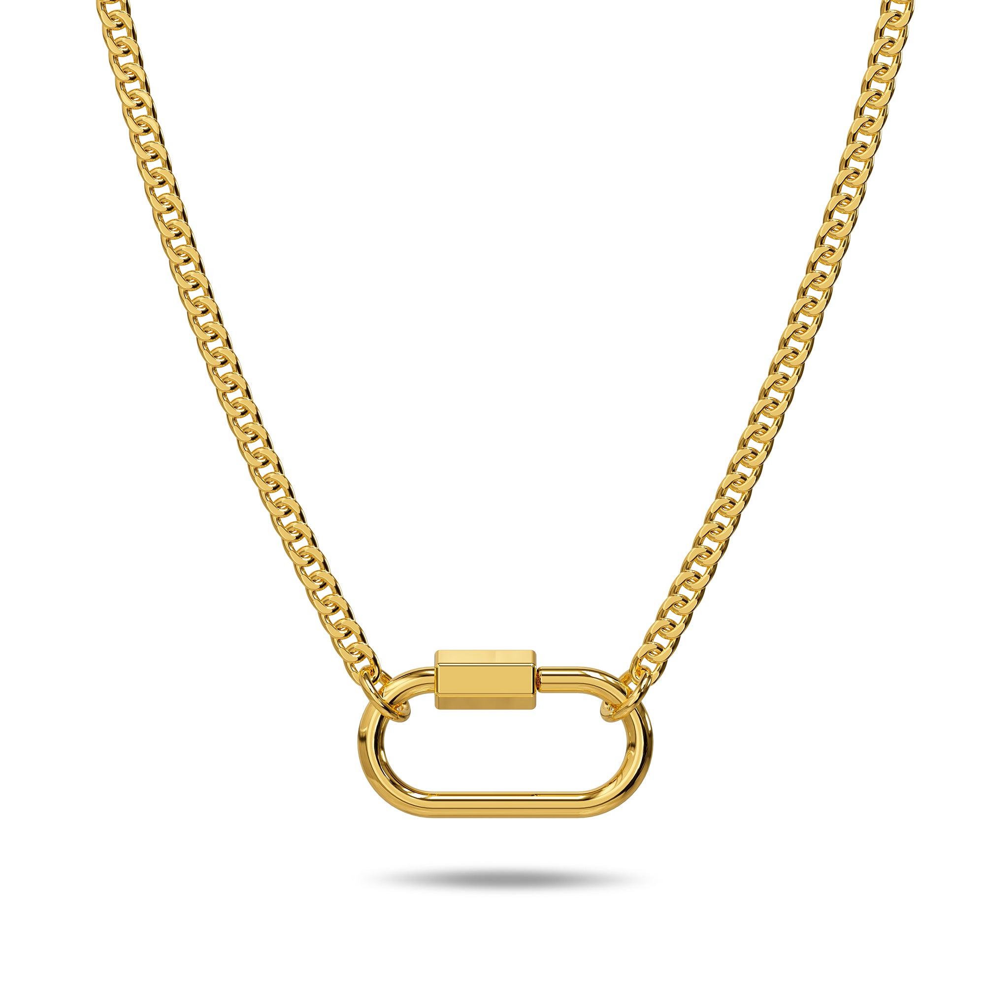 Pearl Trio Gold Clasp Charm Necklace - Image 8