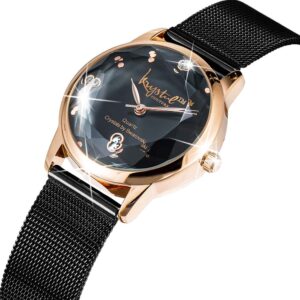 Krystalline Sleek Gold on Black Watch Embellished With SWAROVSKI¬Ã† Crystals
