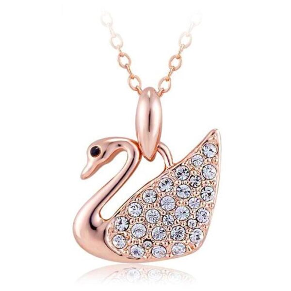 Krystal Swan Necklace Embellished with SWAROVSKI® Crystals