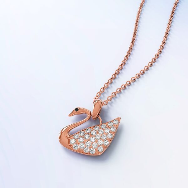 Krystal Swan Necklace Embellished with SWAROVSKI® Crystals - Image 2