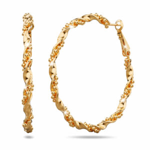 Twisted Garland Earrings In Gold