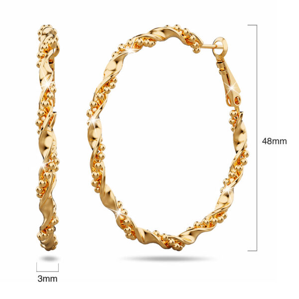Twisted Garland Earrings In Gold - Image 3