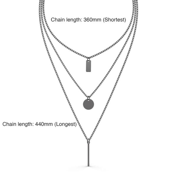 Layered Hipster Pendant Necklace - Image 2