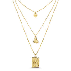 Candace Tri Pendant Layered Necklace