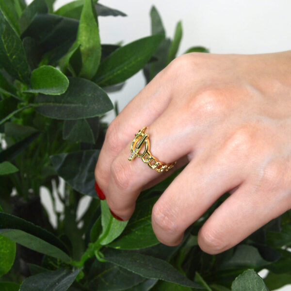 Toggle Clasp Fashion Ring - Image 2