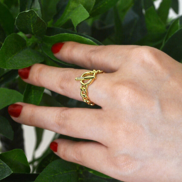 Toggle Clasp Fashion Ring - Image 3