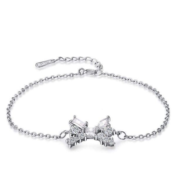 Solid 925 Sterling Silver Silver Ribbon Bracelet
