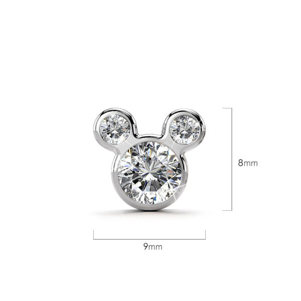 Solid 925 Sterling Silver Mickey Earrings - Image 6