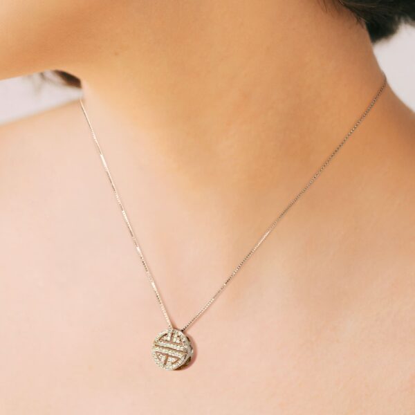 Solid 925 Sterling Silver Archaic Beauty Necklace - Image 2