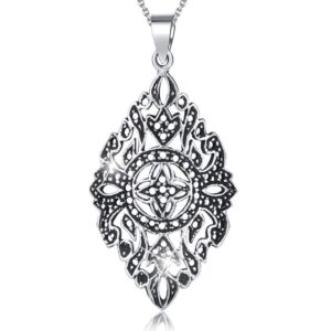 Solid 925 Sterling Silver Autumn Leaf Pendant