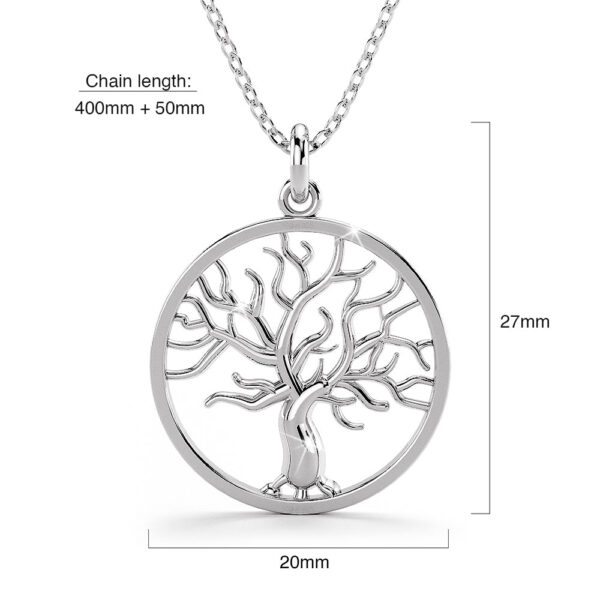 Solid 925 Sterling Silver Tree of Life Signature Pendant - Image 4