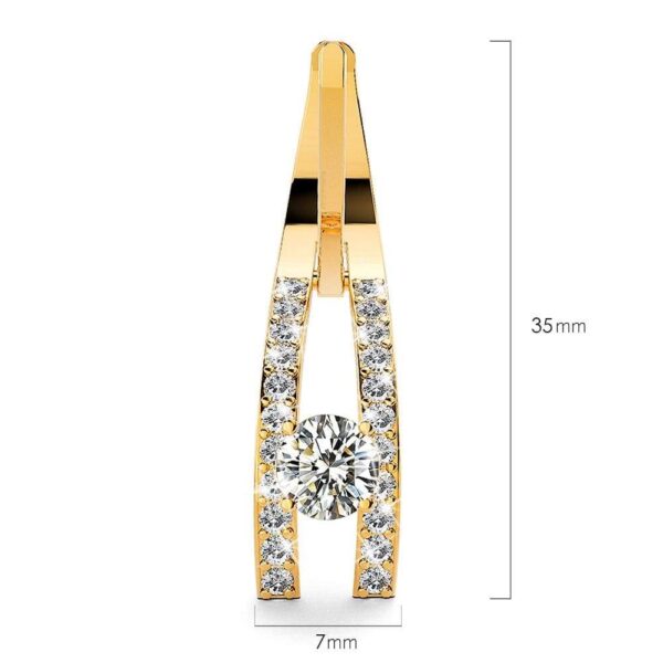 Throne Sparkling Zirconia Latch Back Earrings - Image 4