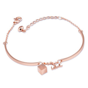 Bullion Gold Cubic Love Charm Bracelet