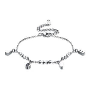 Bullion Gold Love Charm Bracelet