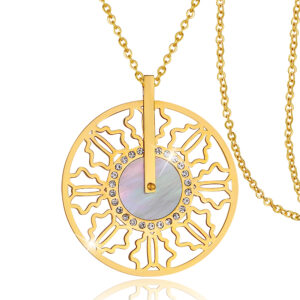Bullion Gold Vintage Medallion Necklace