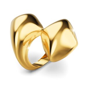 Bullion Gold Collided Ring in Gold