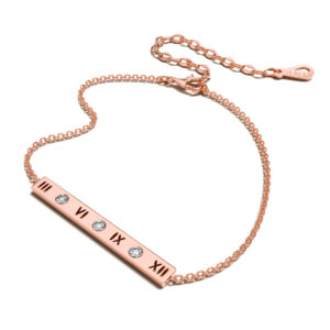 Krystal Couture Roman Plate Bracelet in Rose Gold
