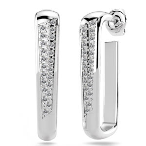 Krystal Couture Glamour C-Hoop Earrings Embellished with SWAROVSKI® Crystals