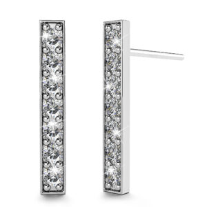 Krystal Couture Twinkling Bar Stud Earrings