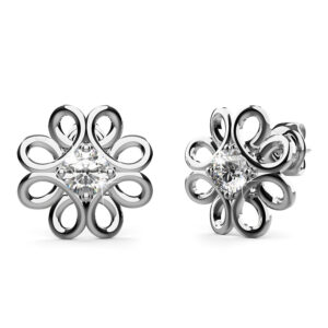 Krystal Couture Daffodil Hologram Stud Earrings Embellished with SWAROVSKI® Crystals