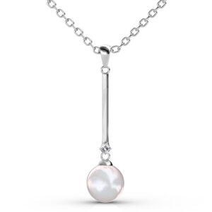 Krystal Couture Magnificent Pearl Drop Necklace Embellished with SWAROVSKI® Crystals
